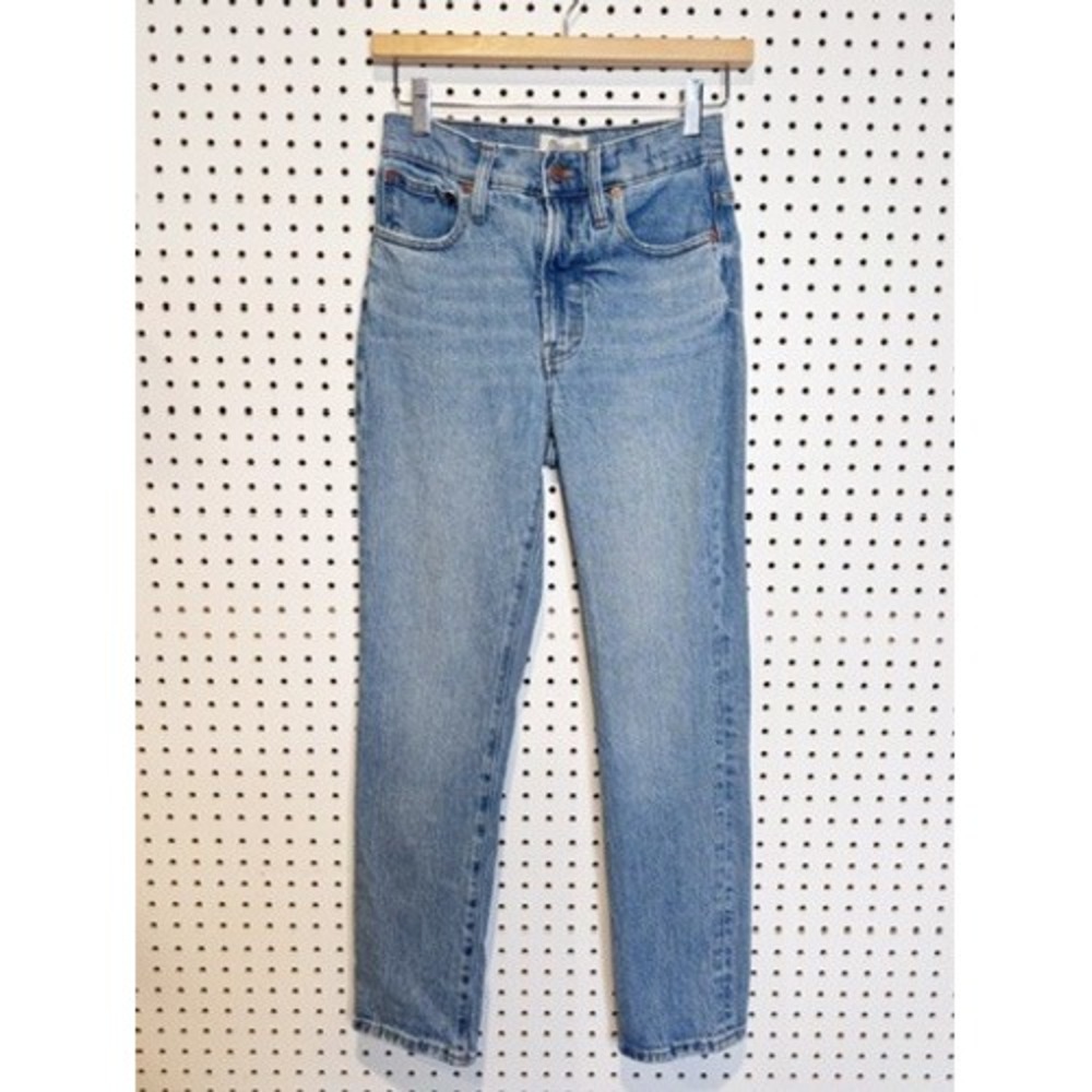 Madewell The Perfect Vintage Jean Light Wash High Rise Tapered Denim 24 NA917